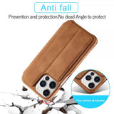 Lc.Imeeke iPhone 15 Pro Max Cover Retro Brun
