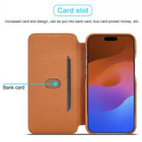 Lc.Imeeke iPhone 15 Pro Max Cover Retro Brun