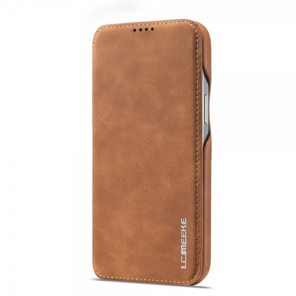 Lc.Imeeke iPhone 15 Pro Max Cover Retro Brun