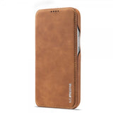 Lc.Imeeke iPhone 15 Pro Max Cover Retro Brun