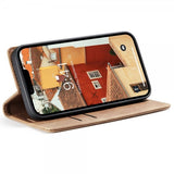CaseMe iPhone 15 Pro Max Etui Retro Flip Brun