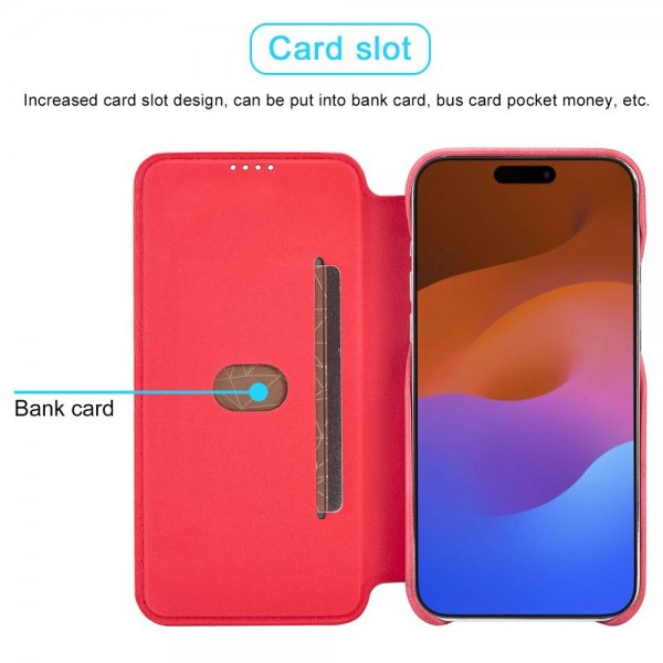 Lc.Imeeke iPhone 15 Pro Max Cover Retro Rød