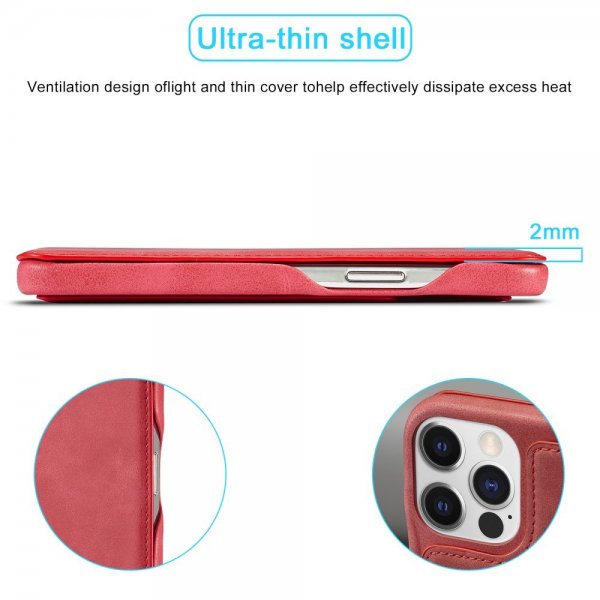 Lc.Imeeke iPhone 15 Pro Max Cover Retro Rød