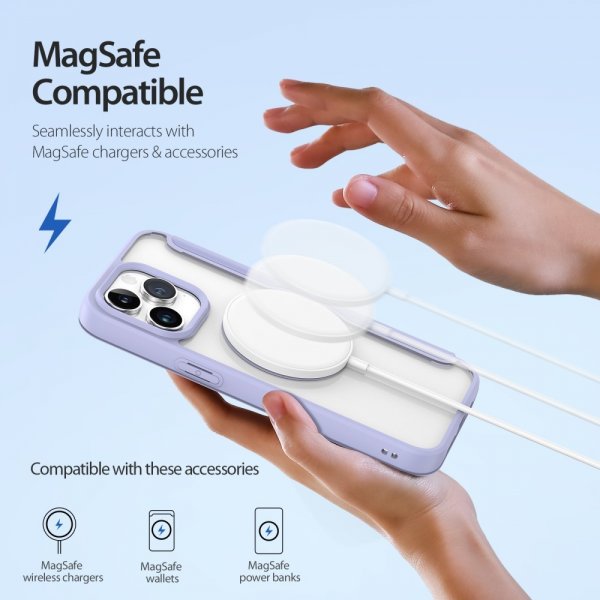 Dux Ducis iPhone 15 Pro Max Cover Skin X Pro Series MagSafe Lilla