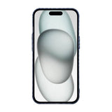 iPhone 15 Pro Max Cover Kulstofmønster Blå Grå