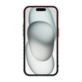 iPhone 15 Pro Max Cover Kulfibermønster Sort Rød