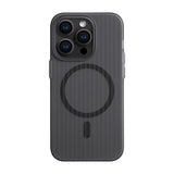 iPhone 15 Pro Max Cover Bølget MagSafe Transparent Sort