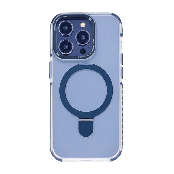 iPhone 15 Pro Max Cover MagSafe Udklappeligt med Stativ Blå