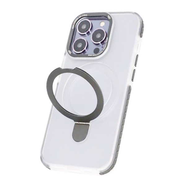 iPhone 15 Pro Max Cover MagSafe Udklappeligt med Støtteben Grå