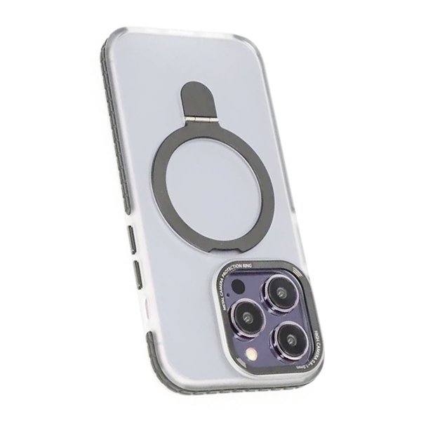 iPhone 15 Pro Max Cover MagSafe Udklappeligt med Støtteben Grå