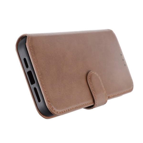 Rvelon iPhone 15 Pro Max Etui Ægte Læder Brun