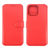 Rvelon iPhone 15 Pro Max Etui Ægte Læder Rød