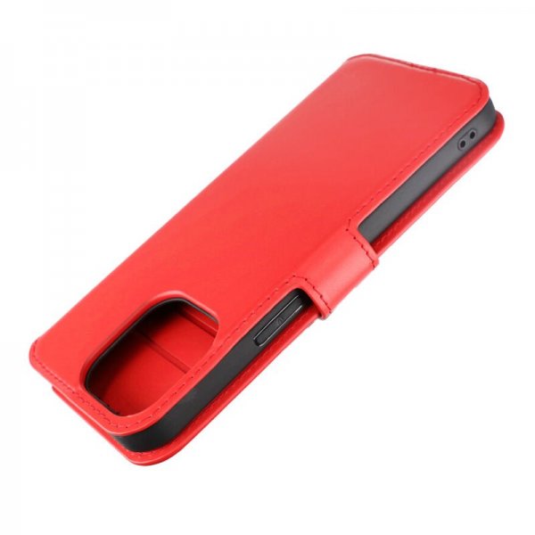 Rvelon iPhone 15 Pro Max Etui Ægte Læder Rød