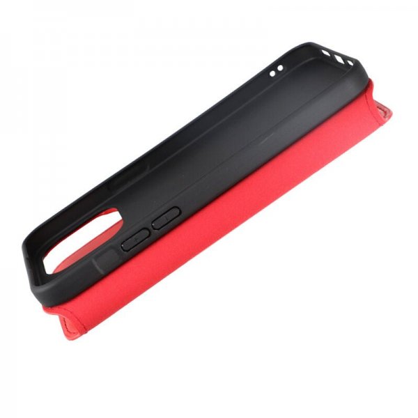 Rvelon iPhone 15 Pro Max Etui Ægte Læder Rød
