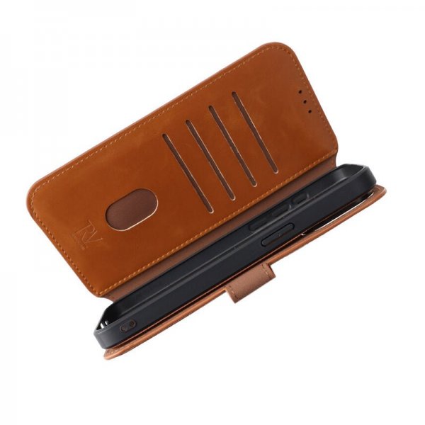 Rvelon iPhone 15 Pro Max Etui Magnetisk Aftageligt Cover Brun