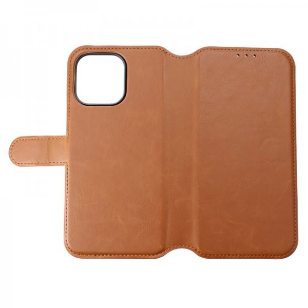 Rvelon iPhone 15 Pro Max Etui Magnetisk Aftageligt Cover Brun