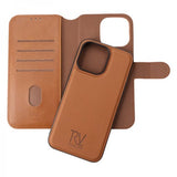 Rvelon iPhone 15 Pro Max Etui Magnetisk Aftageligt Cover Brun