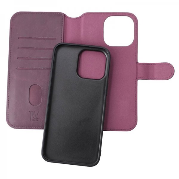 Rvelon iPhone 15 Pro Max Cover Magnetisk Aftageligt Skal Lilla