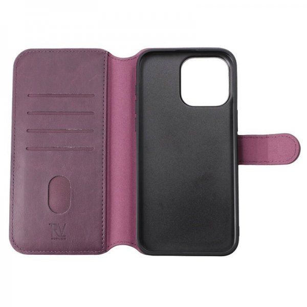 Rvelon iPhone 15 Pro Max Cover Magnetisk Aftageligt Skal Lilla