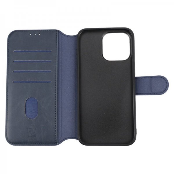Rvelon iPhone 15 Pro Max Cover 4 Kortrum MagSafe Blå