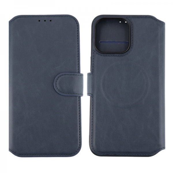 Rvelon iPhone 15 Pro Max Cover 4 Kortrum MagSafe Blå