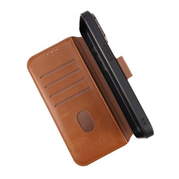 Rvelon iPhone 15 Pro Max Etui 4 Kortlommer MagSafe Brun