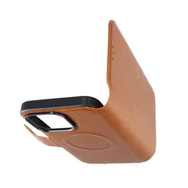 Rvelon iPhone 15 Pro Max Etui 4 Kortlommer MagSafe Brun