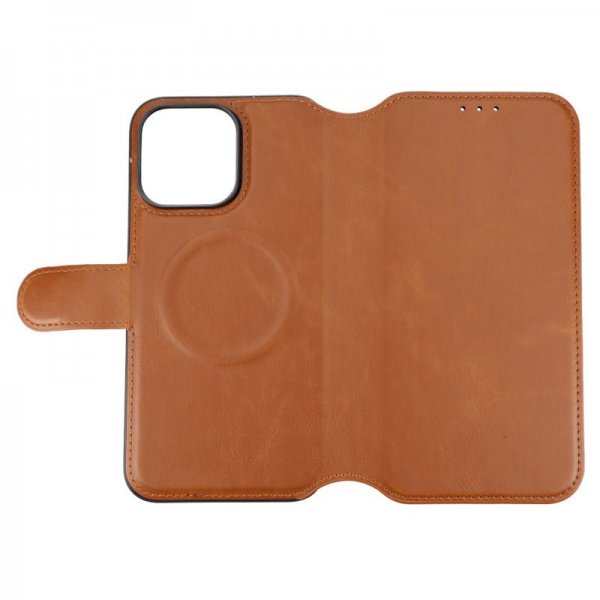 Rvelon iPhone 15 Pro Max Etui 4 Kortlommer MagSafe Brun