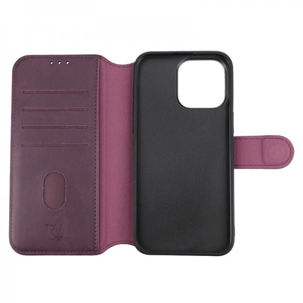 Rvelon iPhone 15 Pro Max Etui 4 Kortlommer MagSafe Lilla