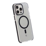 Rvelon iPhone 15 Pro Max Cover TPU MagSafe Sort Gennemsigtig