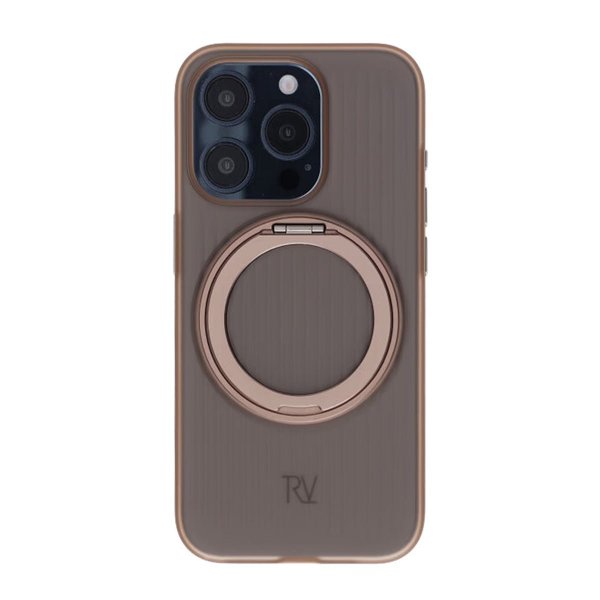 Rvelon iPhone 15 Pro Max Cover Roterbart MagSafe Stativ Brun