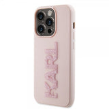 Karl Lagerfeld iPhone 15 Pro Max Cover 3D Rubber Karl Pink