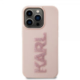 Karl Lagerfeld iPhone 15 Pro Max Cover 3D Rubber Karl Pink