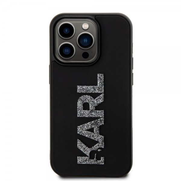 Karl Lagerfeld iPhone 15 Pro Max Cover 3D Rubber Karl Sort