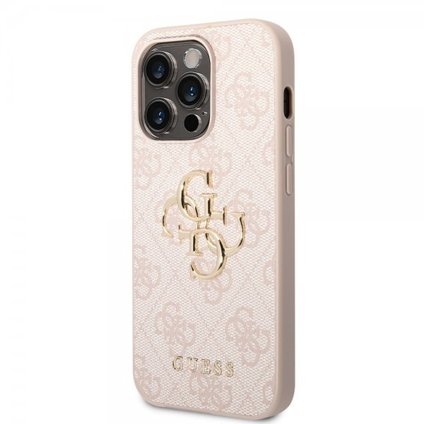 Guess iPhone 15 Pro Max Cover 4G Logo Rosa