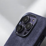 iPhone 15 Pro Max Cover Alcantara MagSafe Grå