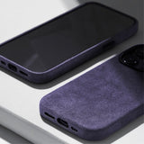 iPhone 15 Pro Max Cover Alcantara MagSafe Grå