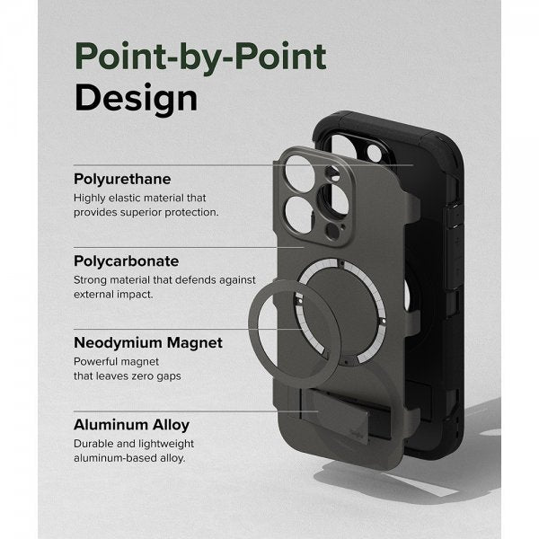 Ringke iPhone 15 Pro Max Cover Alle MagSafe Gun Metal
