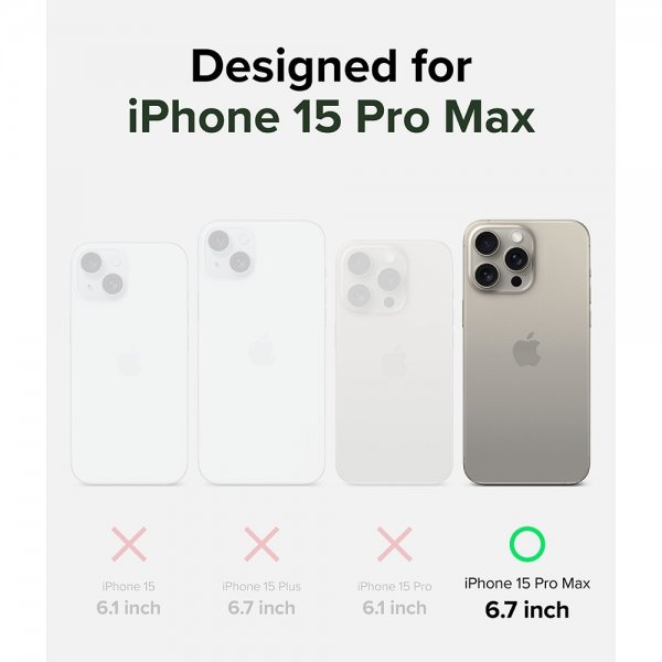 Ringke iPhone 15 Pro Max Cover Alle MagSafe Sort