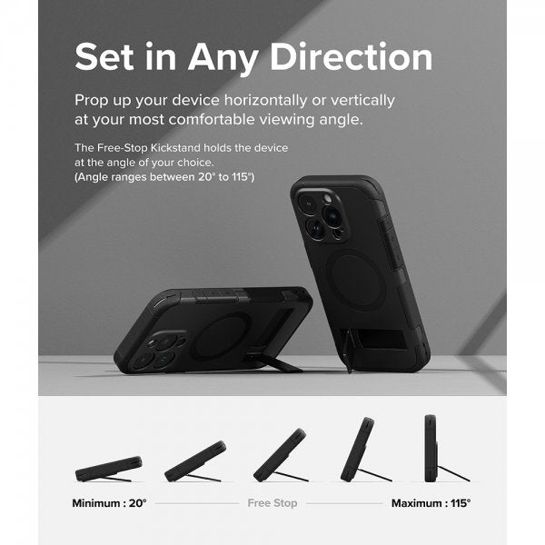 Ringke iPhone 15 Pro Max Cover Alle MagSafe Sort