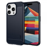 Mofi iPhone 15 Pro Max Cover Børstet Kulfibertekstur Blå