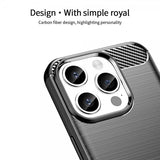 Mofi iPhone 15 Pro Max Cover Børstet Kulfibertekstur Blå