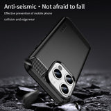 Mofi iPhone 15 Pro Max Cover Børstet Kulfibertekstur Rød