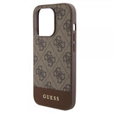 Guess iPhone 15 Pro Max Cover Bottom Stripe MagSafe Brun