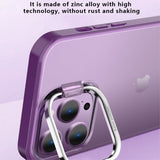X-Level iPhone 15 Pro Max Cover Kameraram Kickstand Lilla