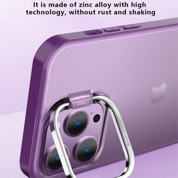 X-Level iPhone 15 Pro Max Cover Kameraramme Kickstand Sort