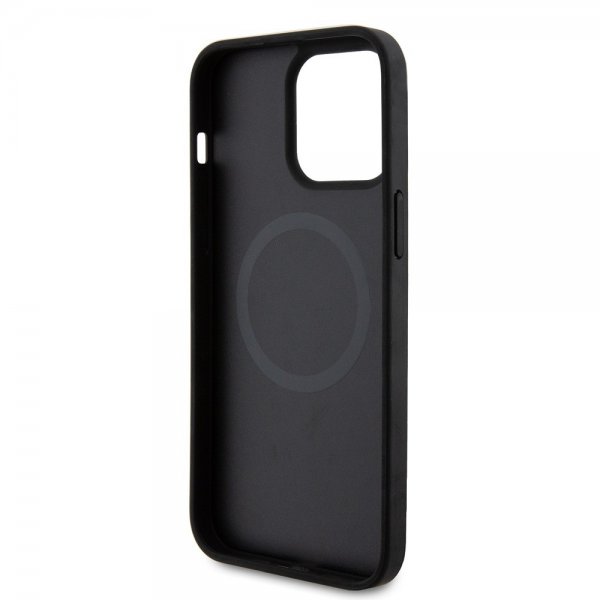 Ferrari iPhone 15 Pro Max Cover Carbon PU Læder MagSafe Sort