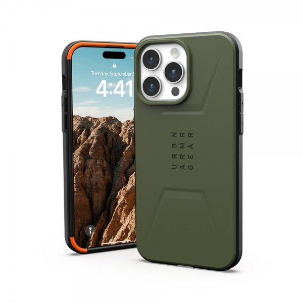 Urban Armor Gear (UAG) iPhone 15 Pro Max Cover Civilian MagSafe Olivengrøn