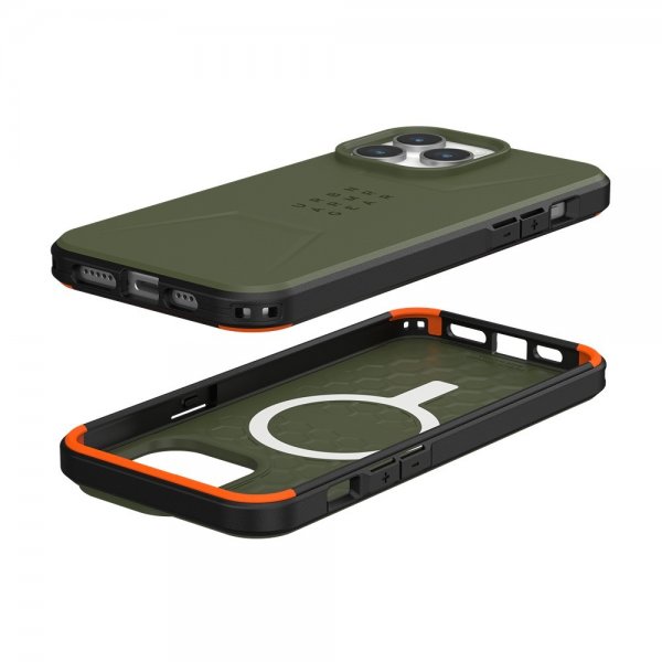 Urban Armor Gear (UAG) iPhone 15 Pro Max Cover Civilian MagSafe Olivengrøn
