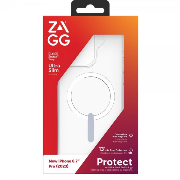 ZAGG iPhone 15 Pro Max Cover Crystal Palace Snap Transparent
